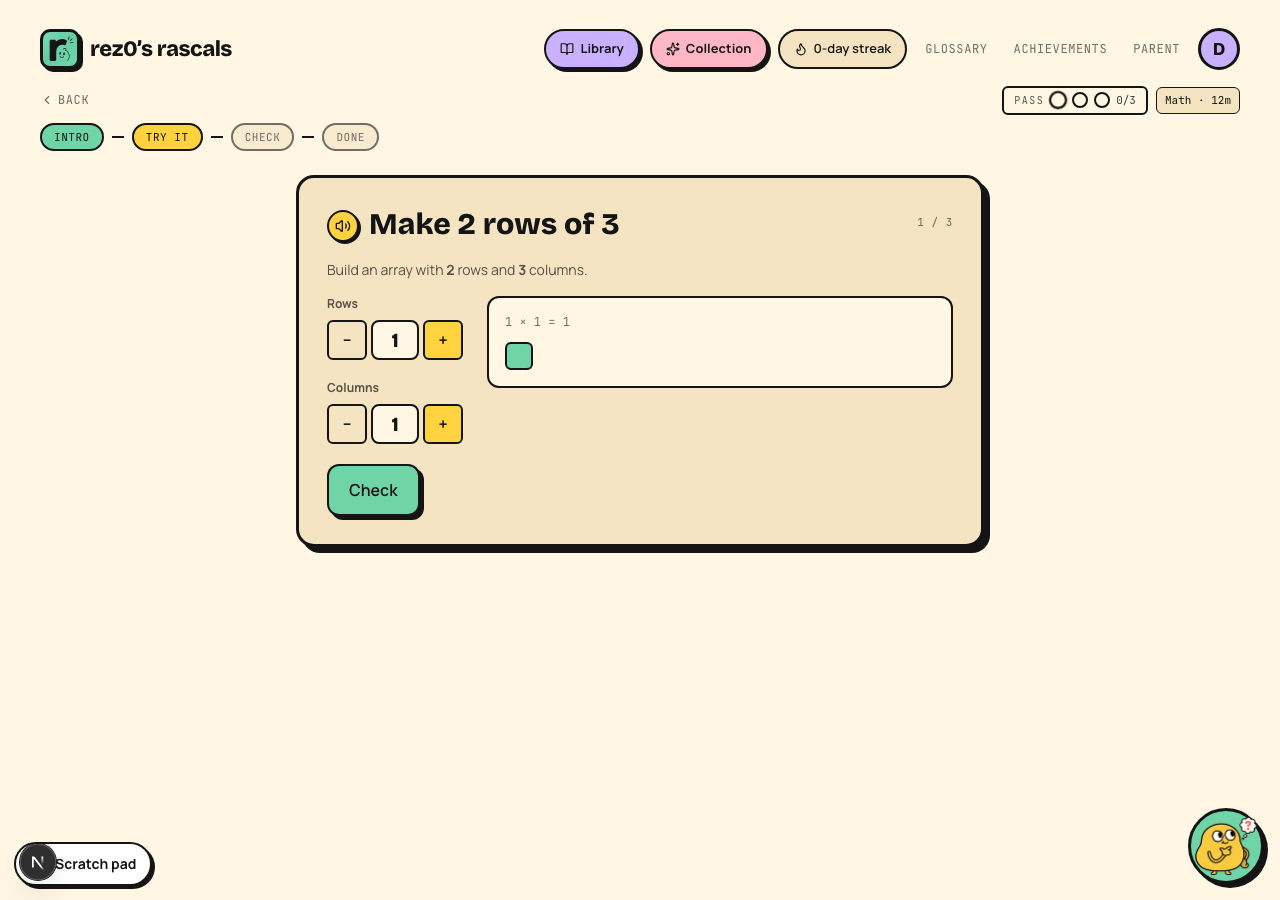 Lesson widget