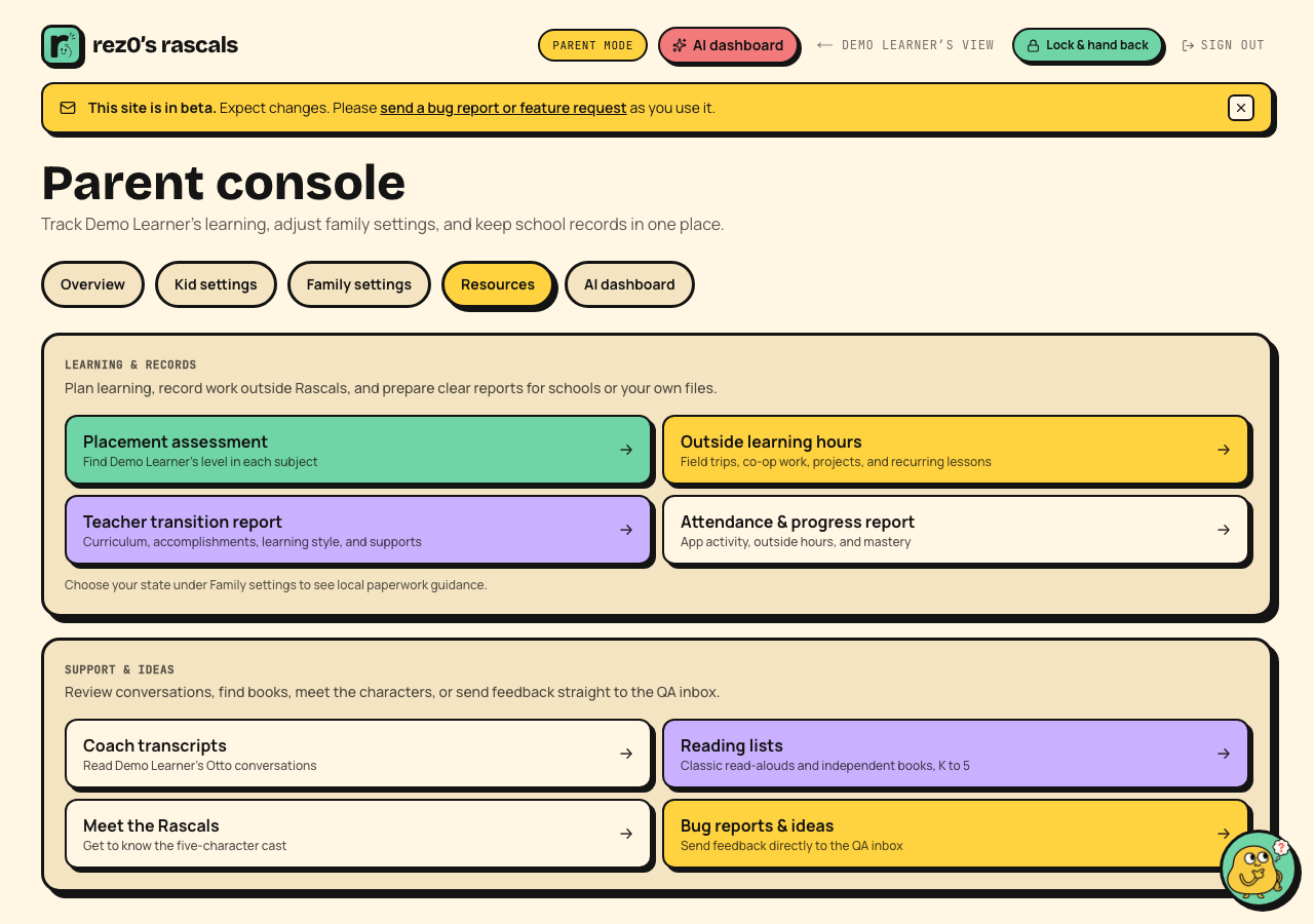 Parent resources